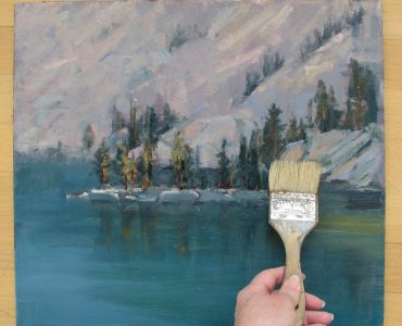 brush varnish down the painting